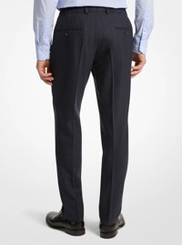 Glen Plaid Wool Blend Suit Pants