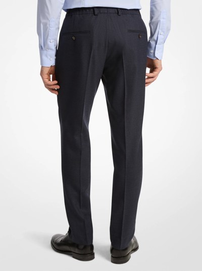 Glen Plaid Wool Blend Suit Pants in NAVY | Michael Kors