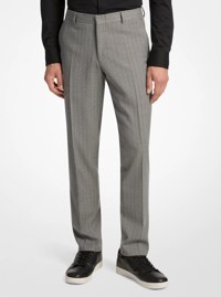 Slim-Fit Pinstripe Stretch Wool Blend Pant