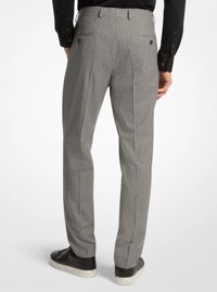 Slim-Fit Pinstripe Stretch Wool Blend Pant