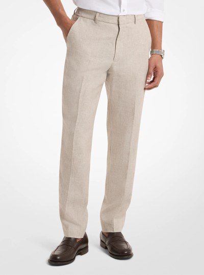 Linen Drawstring Pants in BEIGE | Michael Kors