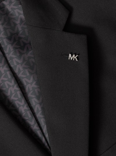 Slim-Fit Wool Blend Travel Suit in BLACK | Michael Kors