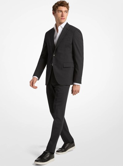Slim-Fit Wool Blend Travel Suit in ANTHRACITE | Michael Kors