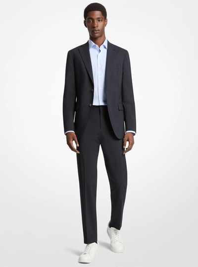 Slim-Fit Wool Blend Travel Suit in NAVY | Michael Kors