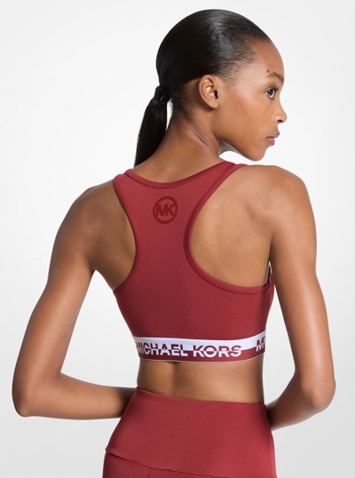 Soutien-gorge de sport &agrave; bande &agrave; logo in CERISE | Michael Kors