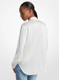 Logo Jacquard Satin Shirt