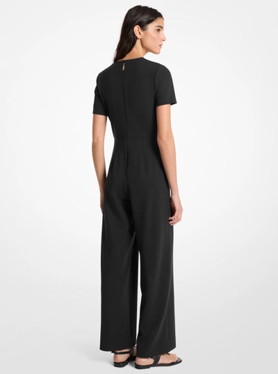 Studded Scuba Crepe Jumpsuit in BLACK | Michael Kors