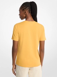 Sequined Logo Cotton T-Shirt