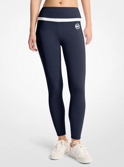 Stretch Knit High-Waisted Leggings in MIDNIGHTBLUE | Michael Kors