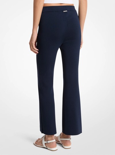 Stretch Knit Cropped Leggings in MIDNIGHTBLUE | Michael Kors