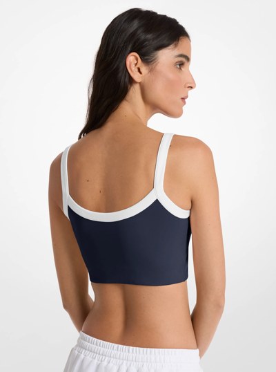 Stretch Knit Sports Bra in MIDNIGHTBLUE | Michael Kors