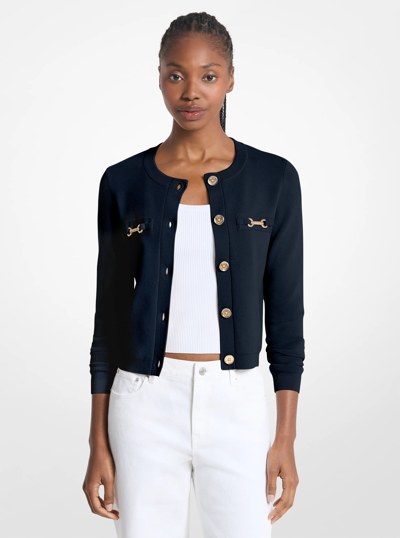Viscose Blend Cardigan in MIDNIGHTBLUE | Michael Kors