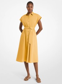 Cotton Poplin Midi Dress