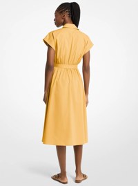 Robe mi-longue en popeline de coton