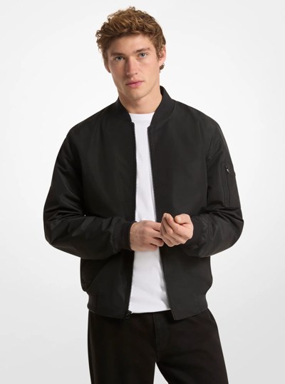 Woven Bomber Jacket in BLACK | Michael Kors