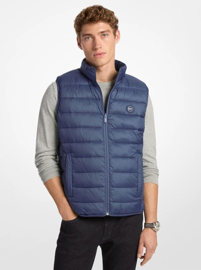 Abbou Signature Logo Reversible Vest in MIDNIGHT | Michael Kors
