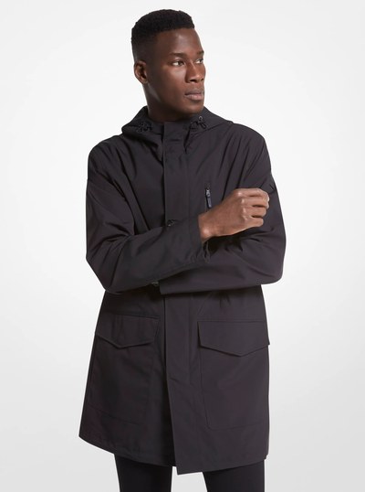 Woven Hooded Parka in BLACK | Michael Kors