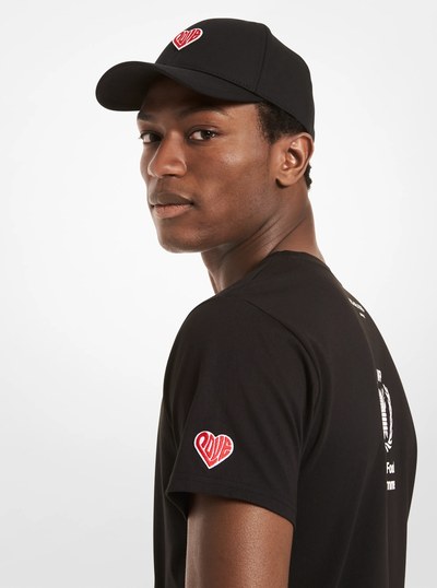 Watch Hunger Stop LOVE Organic Cotton Baseball Hat in BLACK | Michael Kors