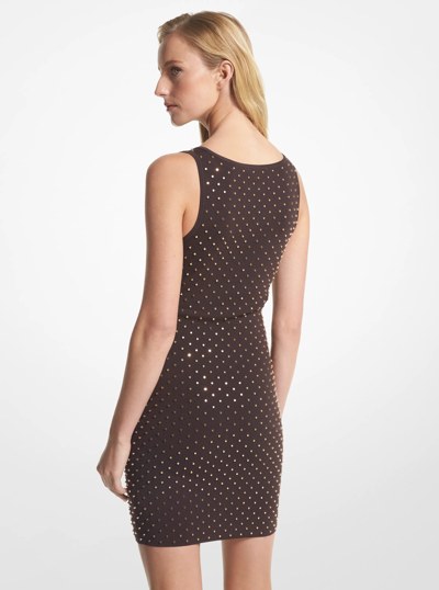 Studded Stretch Knit Tank Dress in CHOCOLATE | Michael Kors