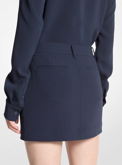 Crepe Mini Skirt in ADMIRAL | Michael Kors