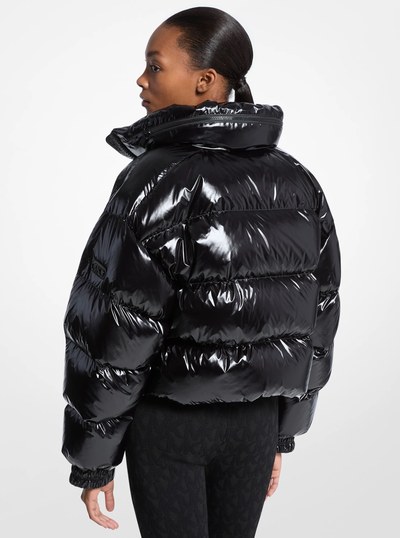 Nylon Cir&eacute; Puffer Jacket in BLACK | Michael Kors