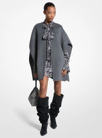 Double Face Wool Blend Cape