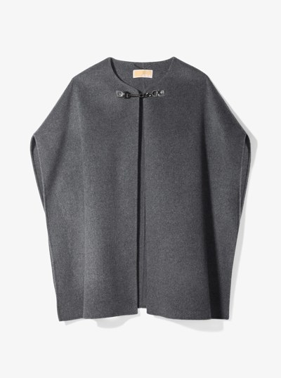 Double Face Wool Blend Cape in DERBY HEATHER | Michael Kors