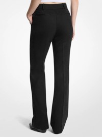 Pantalon &agrave; jambe semi-&eacute;vas&eacute;e en m&eacute;lange de laine extensible