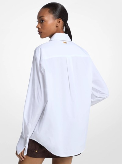 Cotton Poplin Shirt in WHITE | Michael Kors