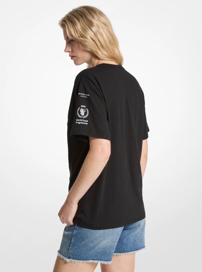 Watch Hunger Stop Cotton T-Shirt in BLACK | Michael Kors