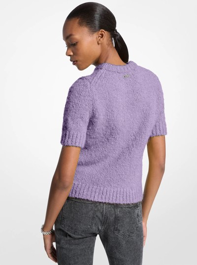 Knit Short-Sleeve Sweater in WILD WISTERIA | Michael Kors