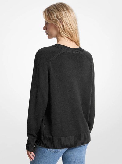 Wool Sweater in BLACK | Michael Kors