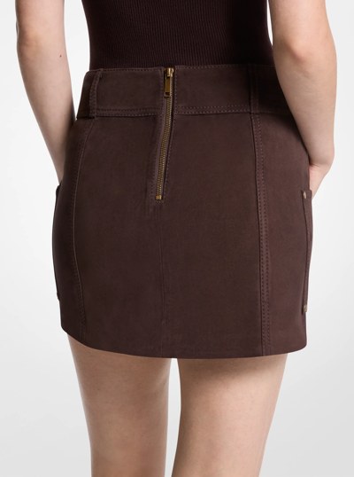 Suede Mini Skirt in CHOCOLATE | Michael Kors