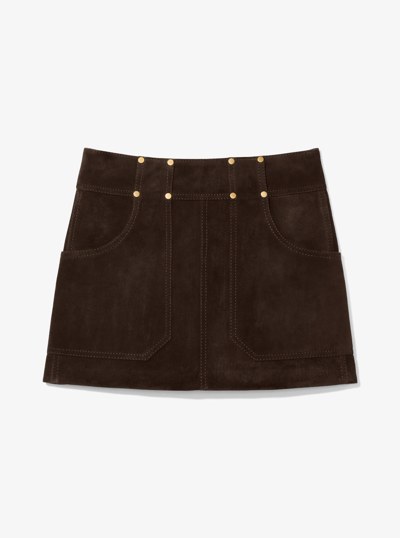 Suede Mini Skirt in CHOCOLATE | Michael Kors