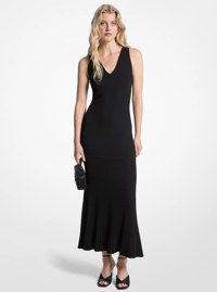 Ribbed Stretch Knit Tank Dress