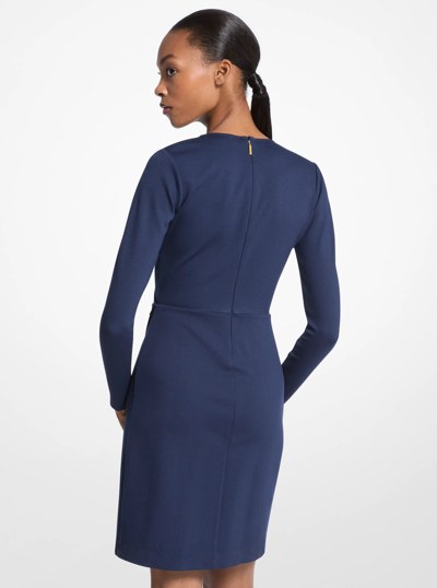 Studded Wrap Dress in MIDNIGHTBLUE | Michael Kors