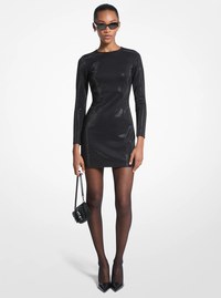 Embellished Scuba Mini Dress