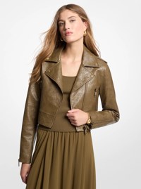 Crinkled Moto Jacket