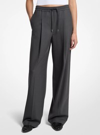 Pleated Woven Track Pants