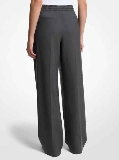 Pleated Woven Track Pants in CHARCOAL | Michael Kors