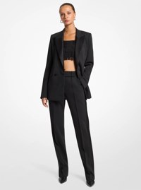 Stretch Crepe Tuxedo Pants