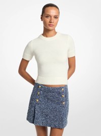 Needle Punch Denim Mini Skirt
