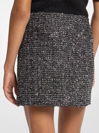 Metallic Tweed Mini Skirt