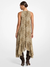 Floral Georgette High-Low Dress