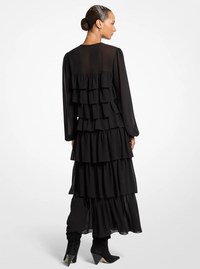Ruffled Georgette Maxi Dress