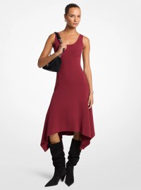 Stretch Knit Sleeveless Handkerchief Dress