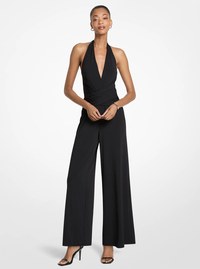 Stretch Matte Jersey Halter Jumpsuit