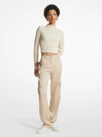 Satin Cargo Pants in BUFF | Michael Kors
