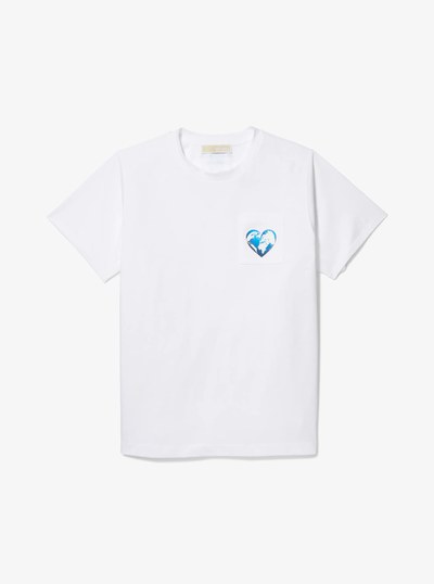 T-shirt unisexe Watch Hunger Stop en coton biologique in BLANC | Michael Kors