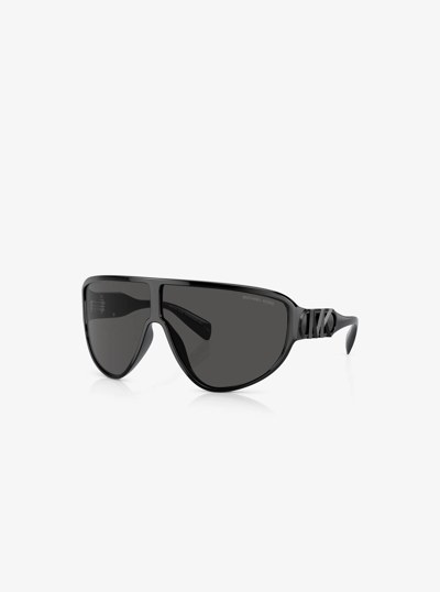 Empire Shield Sunglasses in BLACK | Michael Kors